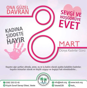 İskele Esnaf ve Zanaatkarlar Birliği’nden 8 Mart Dünya Kadınlar Günü Mesajı