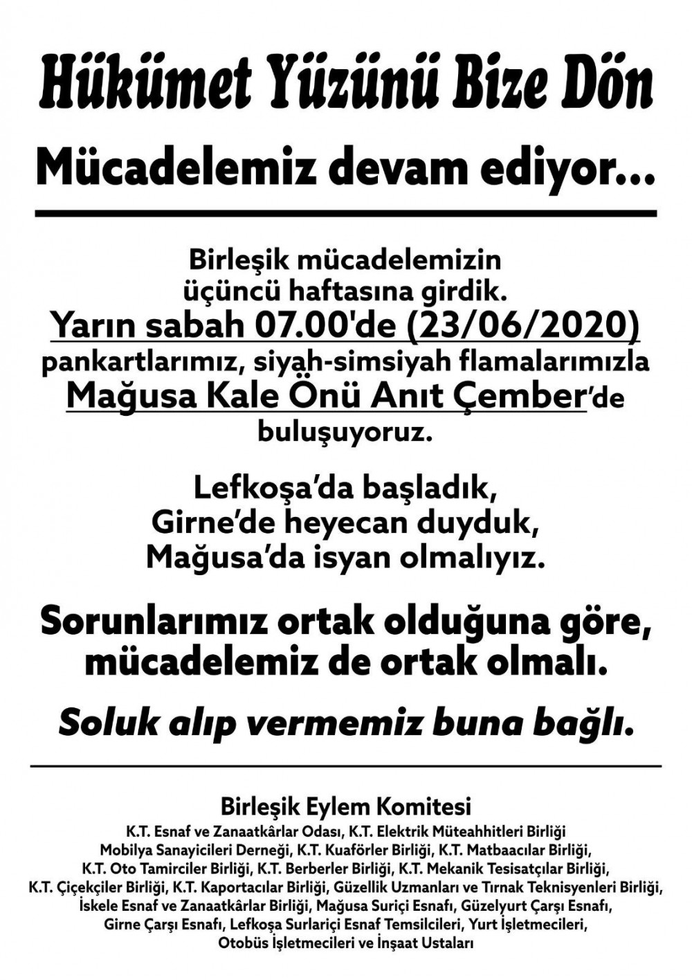 Mücadelemiz decam ediyor...