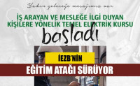 İEZB’nin Eğitim Atağı Sürüyor; “Temel Elektrik ve Matematik Eğitimleri Başladı”